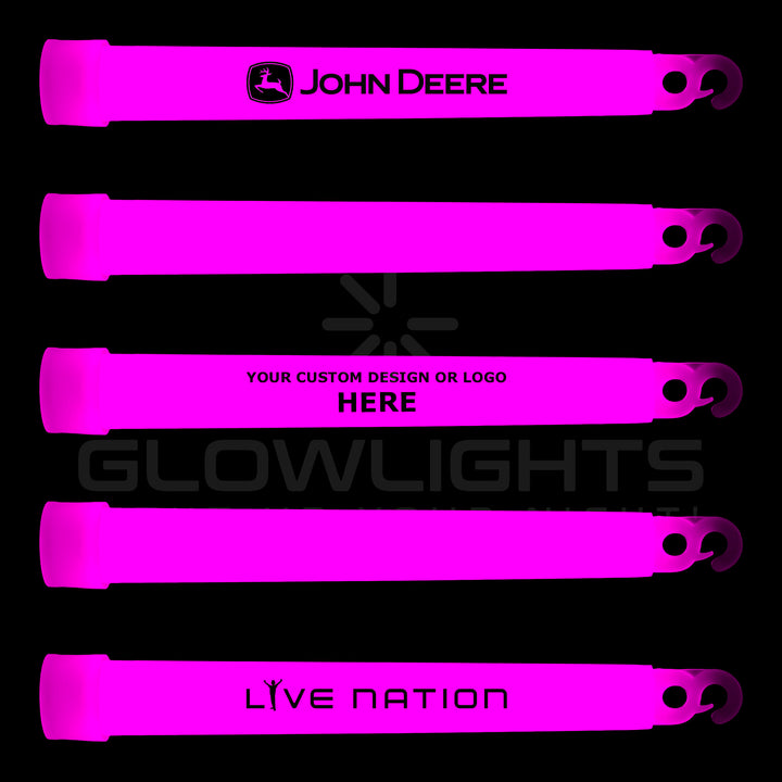 Custom Imprinted 6" Glow Light Sticks w/Hook