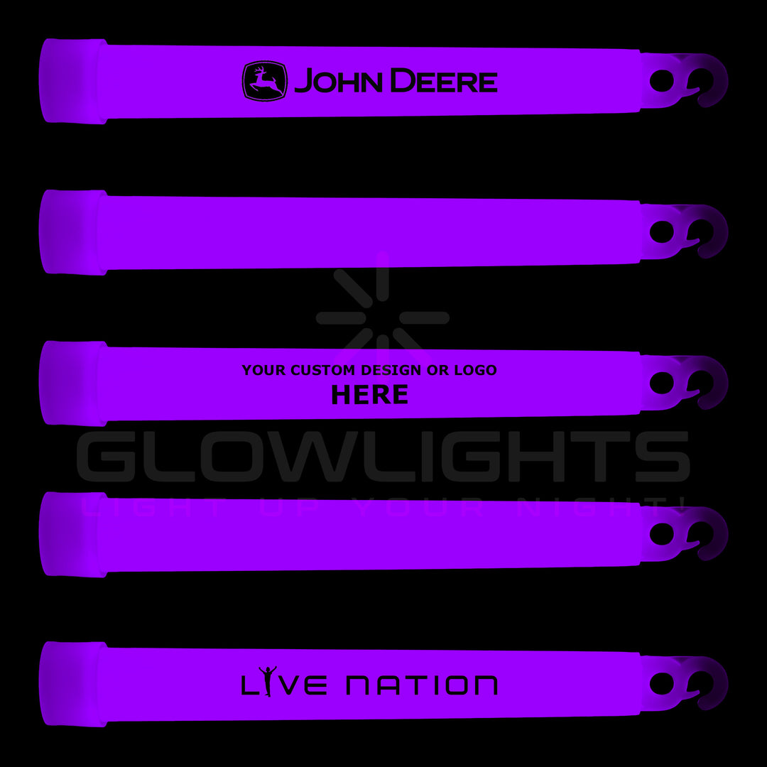 Custom Imprinted 6" Glow Light Sticks w/Hook