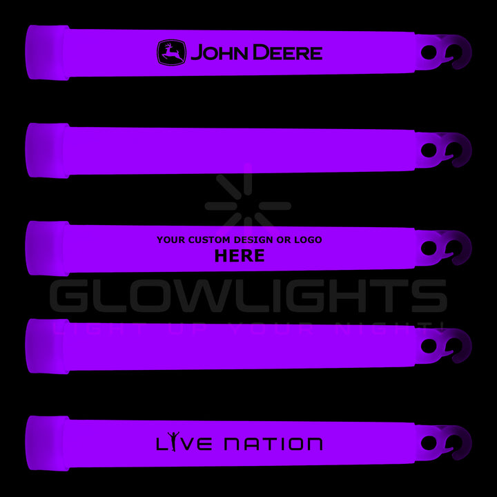 Custom Imprinted 6" Glow Light Sticks w/Hook